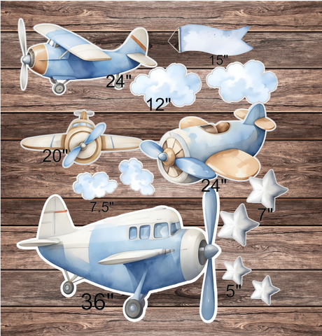 Blue Airplane Set Party Prop