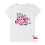 Women Short Sleeves Tee | Looney Dragon | Fighting to Survive and Dragon Ass Every Day