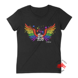 Women Short Sleeves Tee | LooneyDragon | Be YOU Rainbow Wings