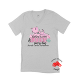 Women Short Sleeves V-Tee | Looney Dragon | Fighting to Survive and Dragon Ass Every Day