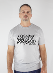 Men Silver Short Sleeves Tee | Looney Dragon